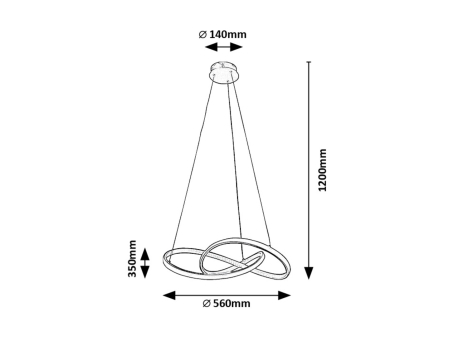 Lustra Rabalux Castiel LED 36W 2380lm 3000K metal gold stil modern, IP20 72215 [4]