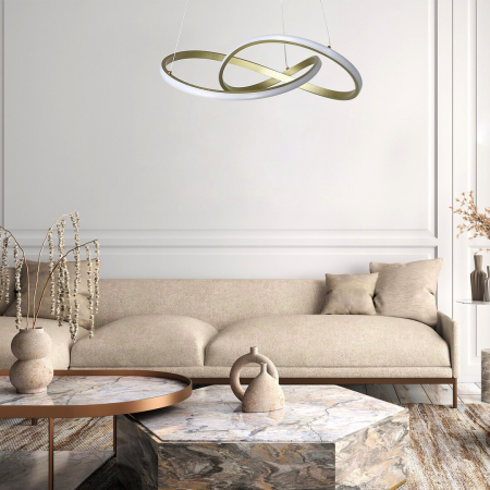 Lustra Rabalux Castiel LED 36W 2380lm 3000K metal gold stil modern, IP20 72215 [7]
