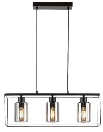 ILUMINAT - Lustra Rabalux Chadwick E27 E27 3x MAX 25W   metal black stil modern 230V, 50Hz IP20 72033