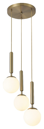 Lustre - Lustra Rabalux Divina E14 3x MAX 9W  metal sticlă auriu IP20