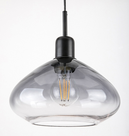 Lustra Rabalux Dvora E27 3x MAX 40W  metal sticlă negru mat IP20 [4]