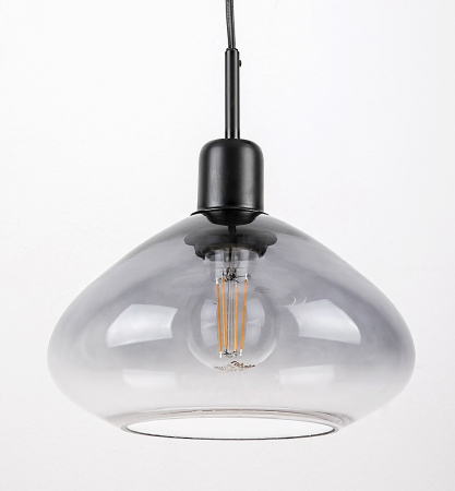 Lustra Rabalux Dvora E27 3x MAX 40W  metal sticlă negru mat IP20 [2]