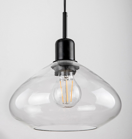 Lustra Rabalux Dvora E27 3x MAX 40W  metal sticlă negru mat IP20 [3]