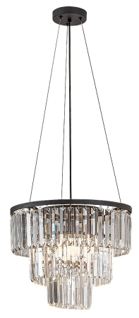 Lustre - Lustra Rabalux Eloisa E27 3x MAX 25W  metal sticlă negru IP20