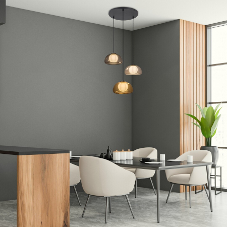 Lustra Rabalux Elowen G9 3x MAX 5W  metal sticlă negru IP20 [5]