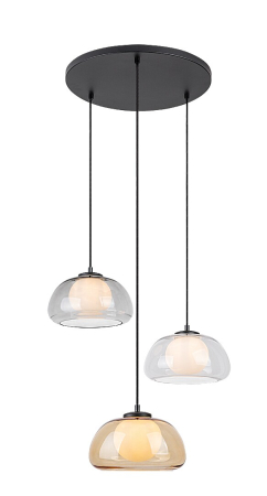 Lustre - Lustra Rabalux Elowen G9 3x MAX 5W  metal sticlă negru IP20