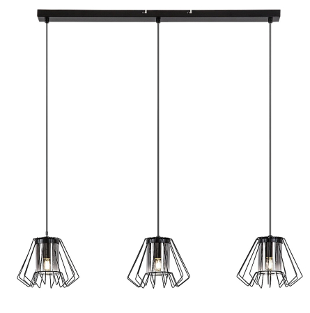 ILUMINAT - Lustra Rabalux Emerencia E27 E27 3x MAX 40W   metal black stil industrial 230V, 50Hz IP20 72371