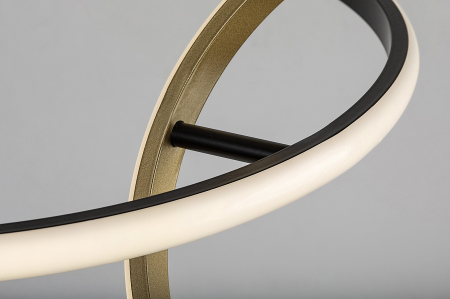 Lustra Rabalux Emilion LED 36W 2150lm 4000K metal silicon negru/ auriu alb IP20 [3]