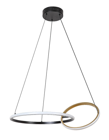 Lustra Rabalux Emilion LED 36W 2150lm 4000K metal silicon negru/ auriu alb IP20 [1]