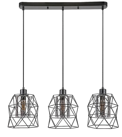 Lustra Rabalux Emrys E27 E27 3x MAX 40W   metal mat black stil industrial 230V, 50Hz IP20 72113 [1]
