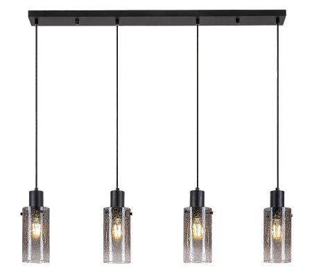 ILUMINAT - Lustra Rabalux Fumea E27 E27 4x MAX 60W   metal black stil vintage 230V, 50Hz IP20 72039