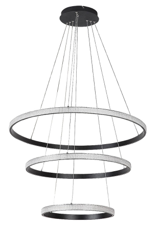 Lustra Rabalux Grete LED 100W 4450lm 3000K metal acril negru alb IP20 [3]