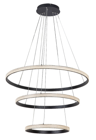 Lustra Rabalux Grete LED 100W 4450lm 3000K metal acril negru alb IP20 [2]
