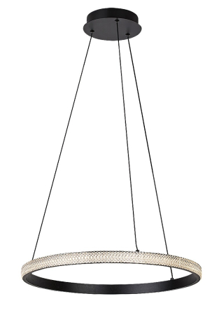 Lustre - Lustra Rabalux Grete LED 32W 2150lm 3000K metal acril negru alb IP20