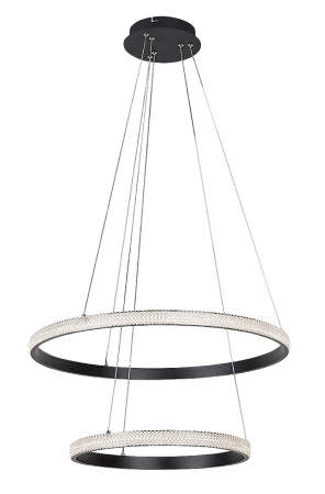 Lustra Rabalux Grete LED 60W 3450lm 3000K metal acril negru alb IP20 [4]