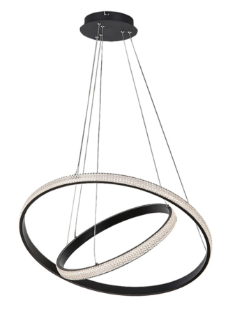 Lustre - Lustra Rabalux Grete LED 60W 3450lm 3000K metal acril negru alb IP20