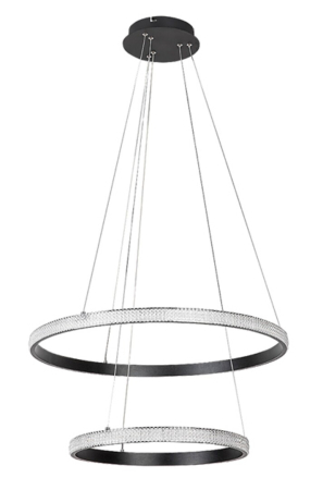 Lustra Rabalux Grete LED 60W 3450lm 3000K metal acril negru alb IP20 [5]