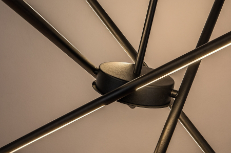 Lustra Rabalux Henli2 LED 40W 2800lm 3000K metal plastic negru alb IP20 [5]