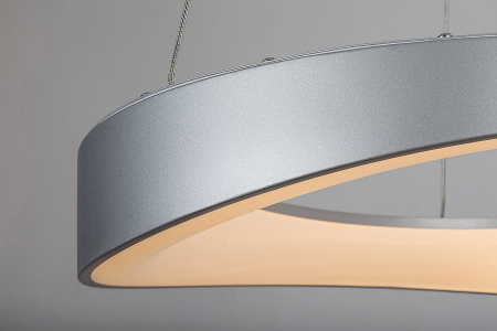 Lustra Rabalux Iliana LED 56W 3380lm 3000K metal acril argintiu alb IP20 [4]