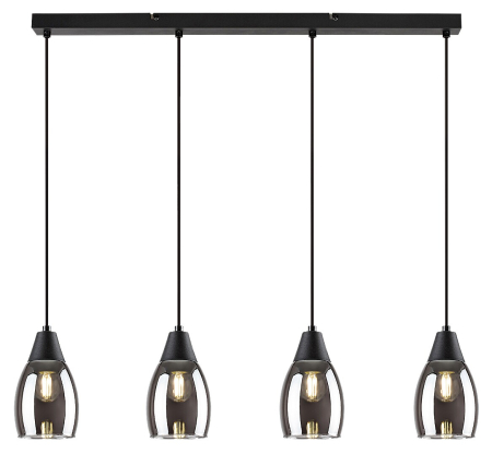 Moderne - Lustra Rabalux Ilmari E27 E27 4x MAX 15W metal black stil modern, IP20 72184