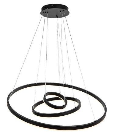 Lustre - Lustra Rabalux Isaure LED 100W 8000lm 3000-6500K metal acril negru alb IP20