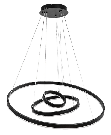 Lustra Rabalux Isaure LED 100W 8000lm 3000-6500K metal acril negru alb IP20 [1]