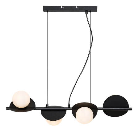 Lustre - Lustra Rabalux Jules G9 4x MAX 5W  metal sticlă negru IP20