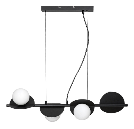Lustra Rabalux Jules G9 4x MAX 5W  metal sticlă negru IP20 [1]