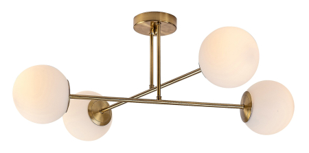 Lustre - Lustra Rabalux Kiara E27 4x MAX 35W  metal sticlă auriu IP20
