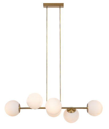 Lustre - Lustra Rabalux Kiara E27 6x MAX 35W  metal sticlă auriu IP20
