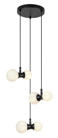 Lustre - Lustra Rabalux Lition G9 6x MAX 28W  metal sticlă negru IP20