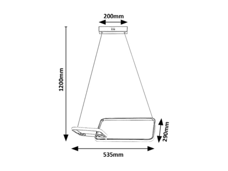 Lustra Rabalux Malwen LED 36W 2200lm 4000K metal aluminiu crom alb IP20 [4]