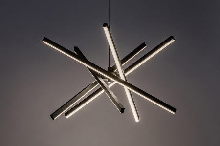 Lustra Rabalux Matilde LED 48W 1500lm 4000K metal silicon negru alb IP20 [3]