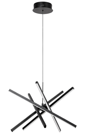Lustra Rabalux Matilde LED 48W 1500lm 4000K metal silicon negru alb IP20 [2]