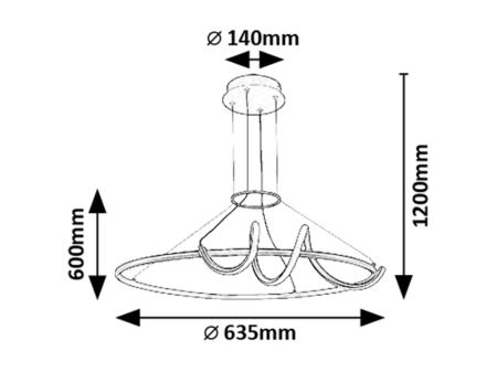 Lustra Rabalux Menazi LED 46W 4160lm 3000-6500K metal silicon negru alb IP20 [9]