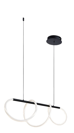 Lustre - Lustra Rabalux Montema LED 40W 3750lm 4000K metal silicon negru alb IP20