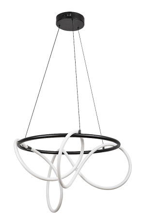 Lustra Rabalux Montema LED 54W 4480lm 4000K metal silicon negru alb IP20 [3]