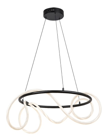 Lustre - Lustra Rabalux Montema LED 54W 4480lm 4000K metal silicon negru alb IP20
