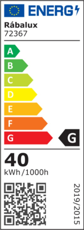 Lustra Rabalux Niloo LED 40W 2080lm 4000K metal plastic negru alb IP20 [6]