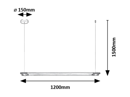 Lustra Rabalux Nivaro LED 28W 3050lm 3000K metal black stil minimal, IP20 72169 [5]