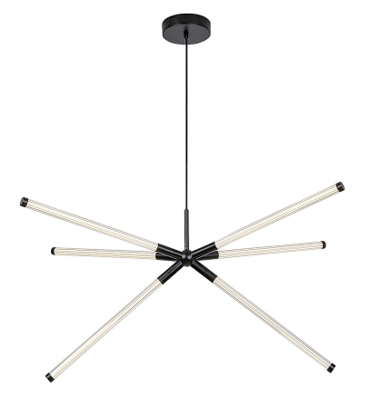 Lustre - Lustra Rabalux Nivaro LED 36W 3150lm 3000K metal acril negru alb IP20