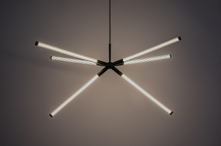 Lustra Rabalux Nivaro LED 36W 3150lm 3000K metal acril negru alb IP20 [2]