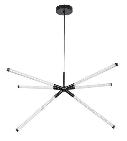 Lustra Rabalux Nivaro LED 36W 3150lm 3000K metal acril negru alb IP20 [1]