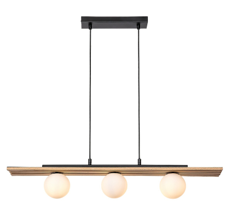 ILUMINAT INTERIOR - Lustra Rabalux Noxelle G9 G9 3x MAX 5W   lemn mat black wood stil scandinav 230V, 50Hz IP20 72421