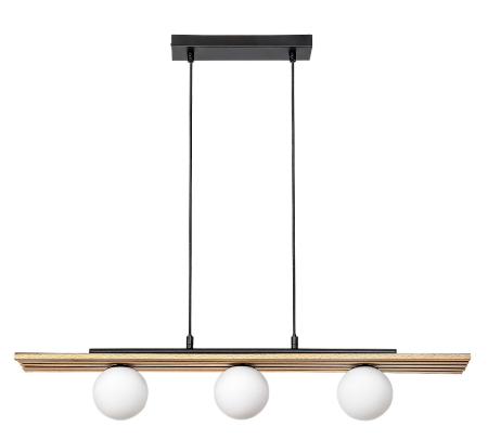 Lustra Rabalux Noxelle G9 G9 3x MAX 5W   lemn mat black wood stil scandinav 230V, 50Hz IP20 72421 [1]