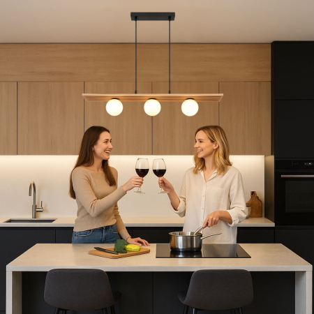 Lustra Rabalux Noxelle G9 G9 3x MAX 5W   lemn mat black wood stil scandinav 230V, 50Hz IP20 72421 [6]