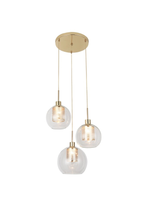 Lustre - Lustra Rabalux Philana E27 3x MAX 60W  metal sticlă auriu IP20