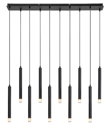 Lustre - Lustra Rabalux Ramira G9 10x MAX 5W  metal acril negru IP20