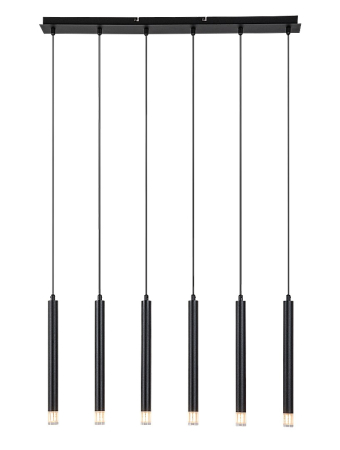 Lustre - Lustra Rabalux Ramira G9 6x MAX 5W  metal acril negru IP20
