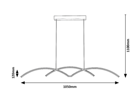 Lustra Rabalux River LED 40W 2000lm 4000K metal plastic negru alb IP20 [4]